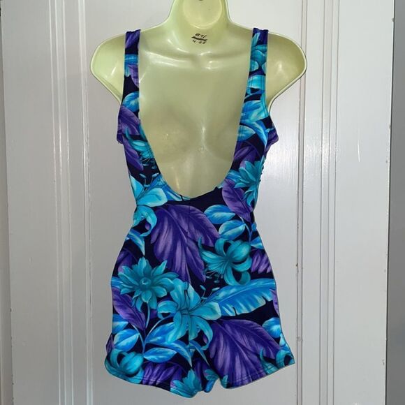 Vtg 80s/90s It Figures! Floral one piece swimsuit - Picture 4 of 8